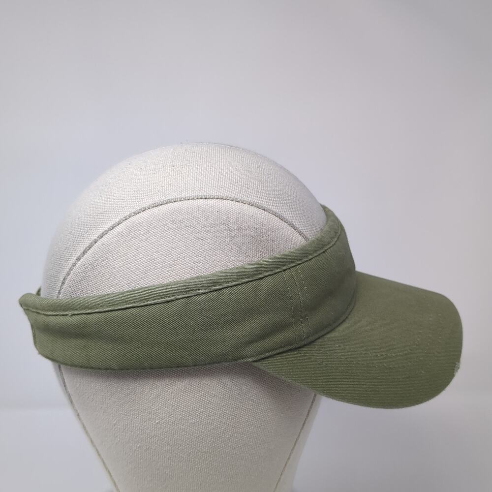 Unbranded Strapback Visor Hat Solid Green One Siz… - image 4